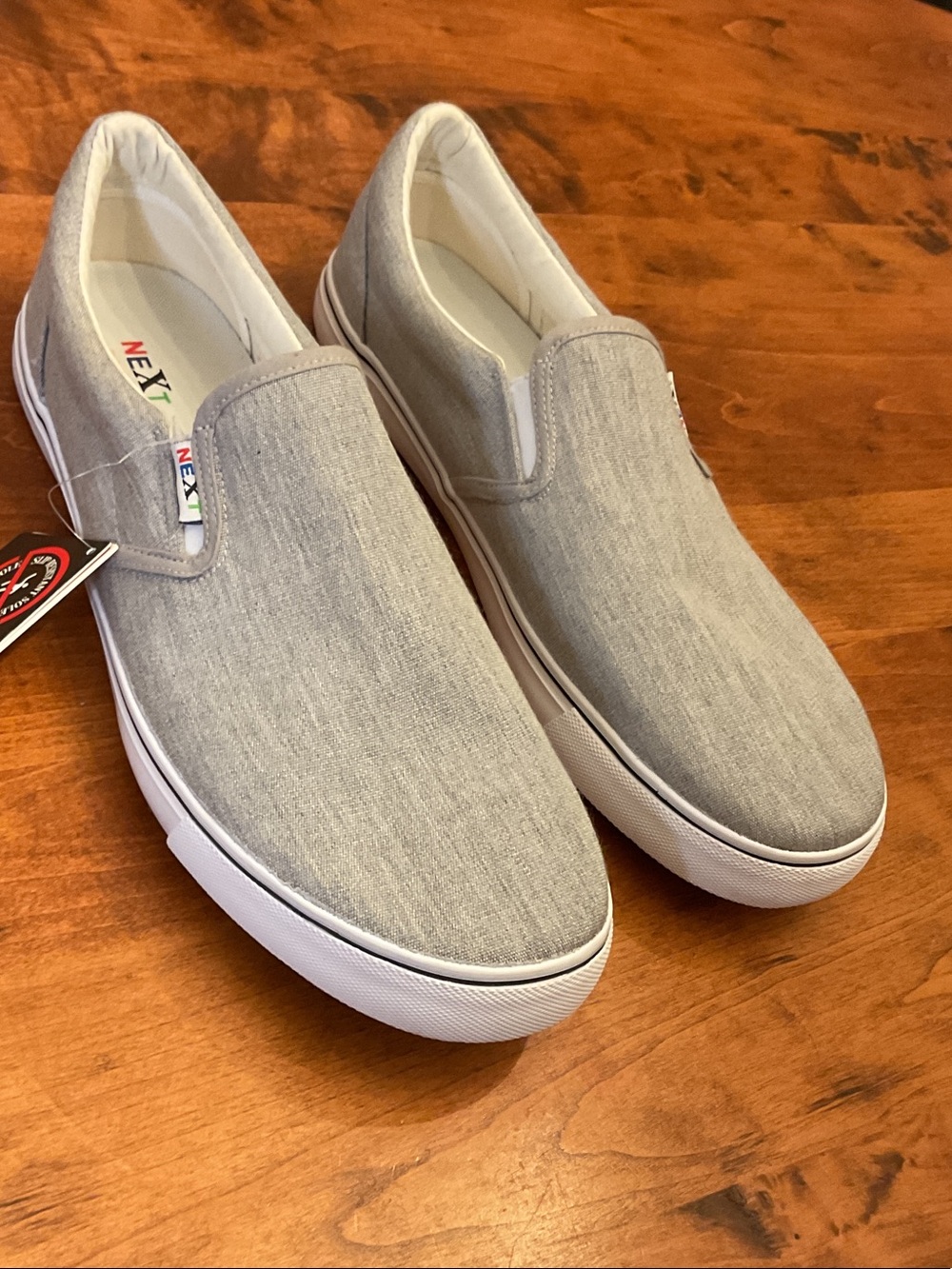 next Men's Light Gray Slip-On Canvas Loafers